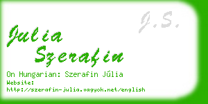 julia szerafin business card