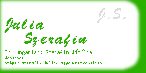 julia szerafin business card